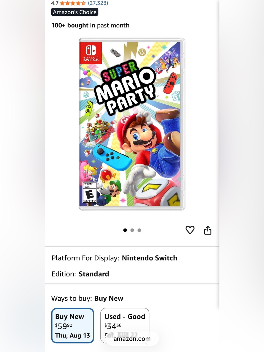 Nintendo Switch Super Mario Party